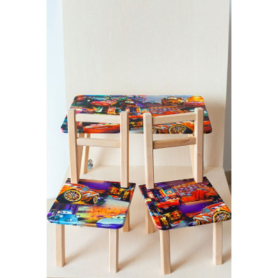Столик + 2 стільчики "Тачки" OTS-C034 Столик + 2 стільчики "Тачки" OTS-C034