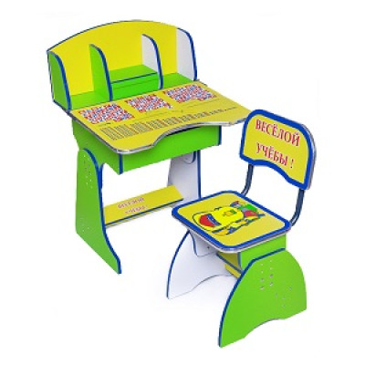 Парта і стілець GREEN-YELLOW "Веселого навчання" E2881GY