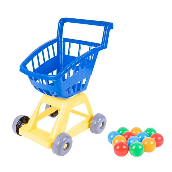 Пластиковий дитячий візок Оріон з кульками синій 693в.4_Blue Пластиковий дитячий візок Оріон з кульками синій 693в.4_Blue