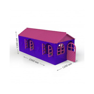 Дитячий будиночок зі шторками 129х256х120 см 02550/20