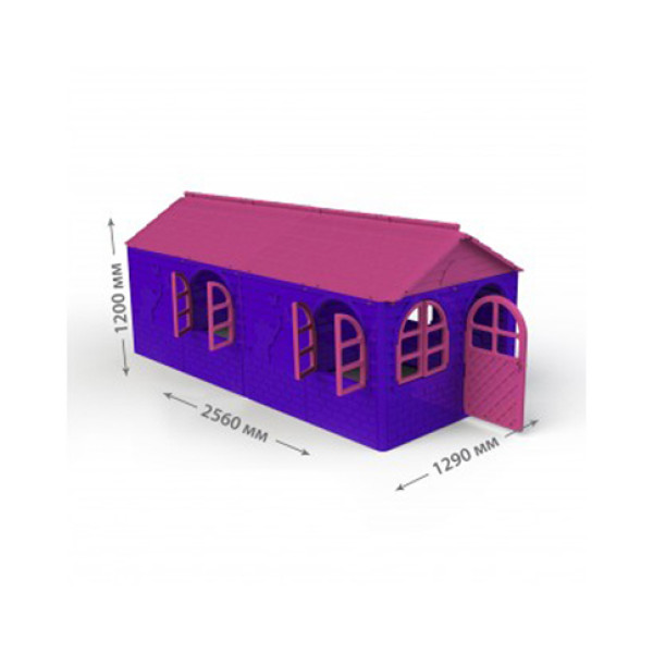 Дитячий будиночок зі шторками 129х256х120 см 02550/20