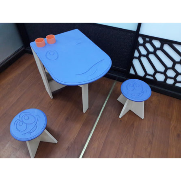Дерев'яні столик і 2 стільчики (синій) SPLAV Дерев'яні столик і 2 стільчики (синій) SPLAV
