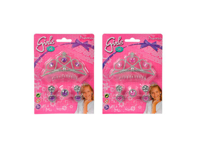 Набір прикрас "Тіара принцеси" з сережками та каблучкою 2 види 5+ 105560039