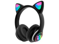 Навушники Cat з вушками Y08M_Black