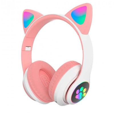 Навушники CAT з вушками Y08M_Pink