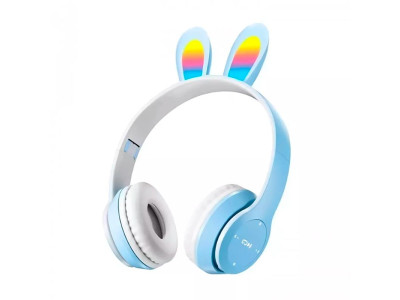 Бездротові навушники "Заячі вушка" з підсвіткою RGB Bluetooth 5.0 P47R_Ocean Бездротові навушники "Заячі вушка" з підсвіткою RGB Bluetooth 5.0 P47R_Ocean