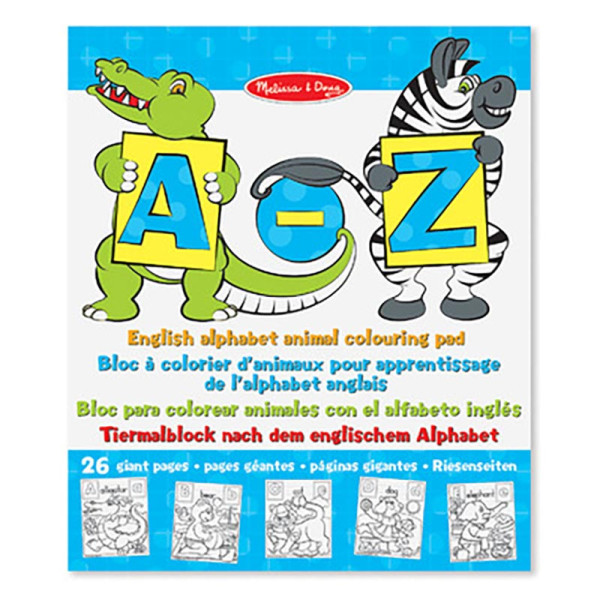 Гігантська розмальовка Melissa & Doug Алфавіт Африканські тварини MD19109 Гігантська розмальовка Melissa & Doug Алфавіт Африканські тварини MD19109