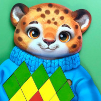 Пазл-вкладка Ubee UBEE "Гепард" з дерева ПСД289 Пазл-вкладка Ubee UBEE "Гепард" з дерева ПСД289