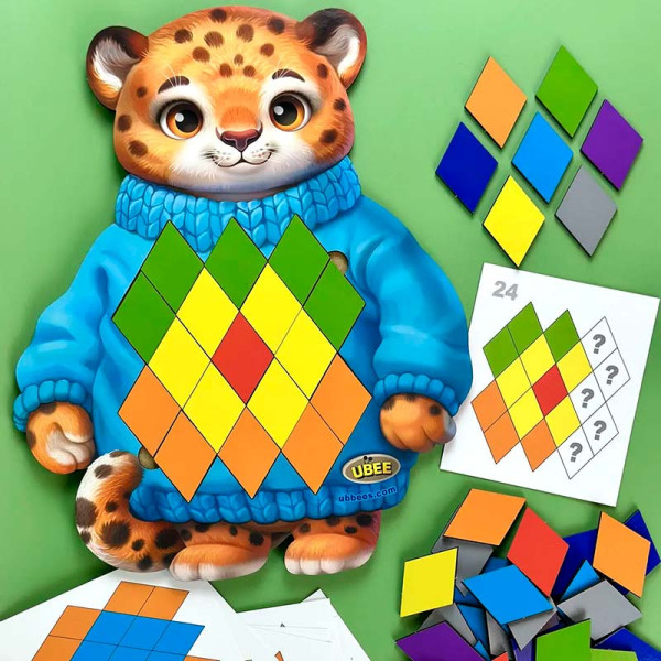 Пазл-вкладка Ubee UBEE "Гепард" з дерева ПСД289 Пазл-вкладка Ubee UBEE "Гепард" з дерева ПСД289