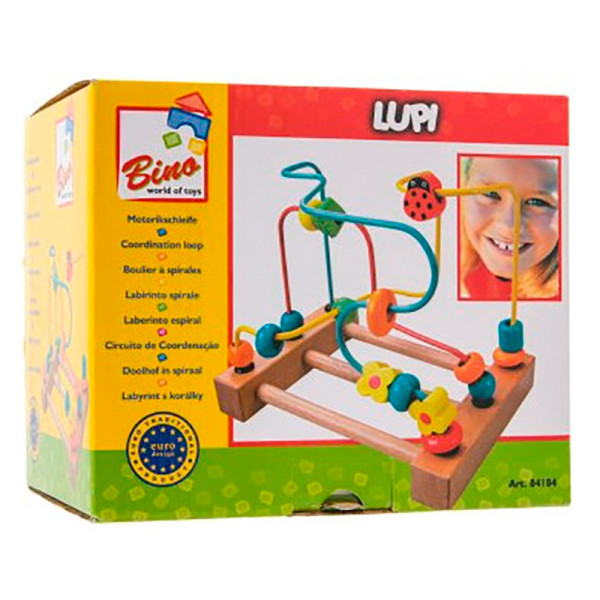 Дитячий дерев'яний пальчиковий лабіринт із намистинками Божа корівка розвит 84184 Дитячий дерев'яний пальчиковий лабіринт із намистинками Божа корівка розвит 84184