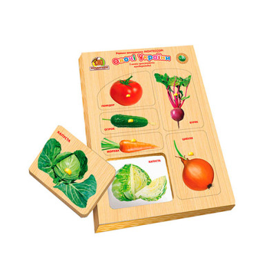 Рамка-вкладка дерев'яна: "Овочі України" РВ-053