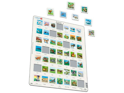 Пазл-вкладиш Larsen Зоопарк серія МАКСИ Z001