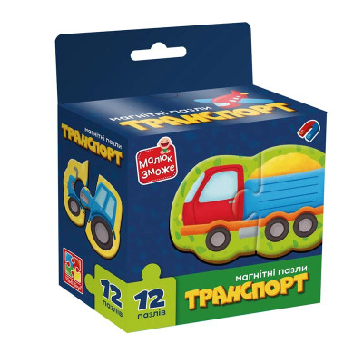 Розвиваюча гра Vladi Toys "Транспорт" магнітні пазли VT1733-02