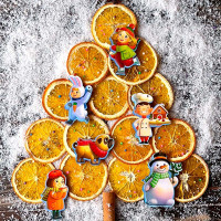 Сортер-вкладиш великий UBEE "Новорічний -1" з дерева ПСФ015 Сортер-вкладиш великий UBEE "Новорічний -1" з дерева ПСФ015