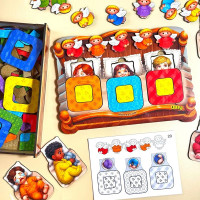 Пазл-вкладиш UBEE Малюки у ліжечку з дерева ПСД303 Пазл-вкладиш UBEE Малюки у ліжечку з дерева ПСД303