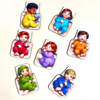 Пазл-вкладиш UBEE Малюки у ліжечку з дерева ПСД303 Пазл-вкладиш UBEE Малюки у ліжечку з дерева ПСД303