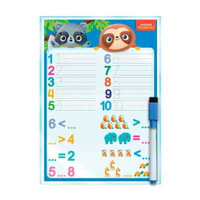 Дошка-тренажер Vladi Toys "Цифра та математика" навчальна VT5010-26