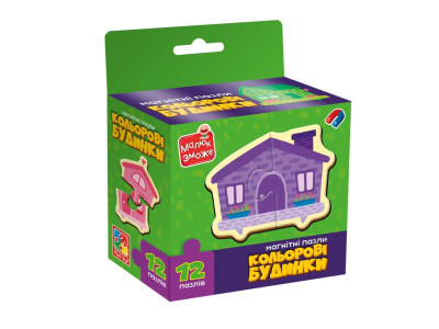 Розвиваюча гра Vladi Toys "Кольорові будинки" магнітні пазли VT1733-03 Розвиваюча гра Vladi Toys "Кольорові будинки" магнітні пазли VT1733-03