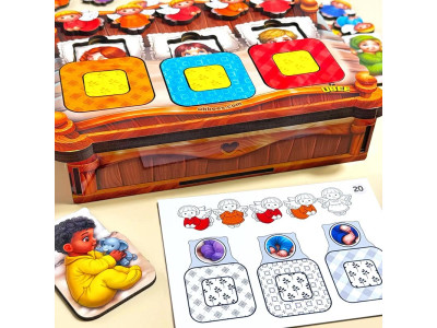 Пазл-вкладиш UBEE Малюки у ліжечку з дерева ПСД303 Пазл-вкладиш UBEE Малюки у ліжечку з дерева ПСД303