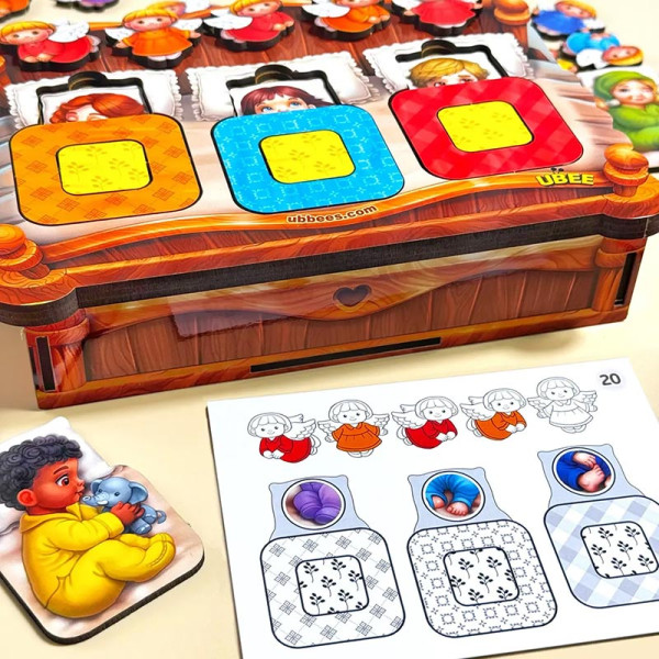 Пазл-вкладиш UBEE Малюки у ліжечку з дерева ПСД303 Пазл-вкладиш UBEE Малюки у ліжечку з дерева ПСД303