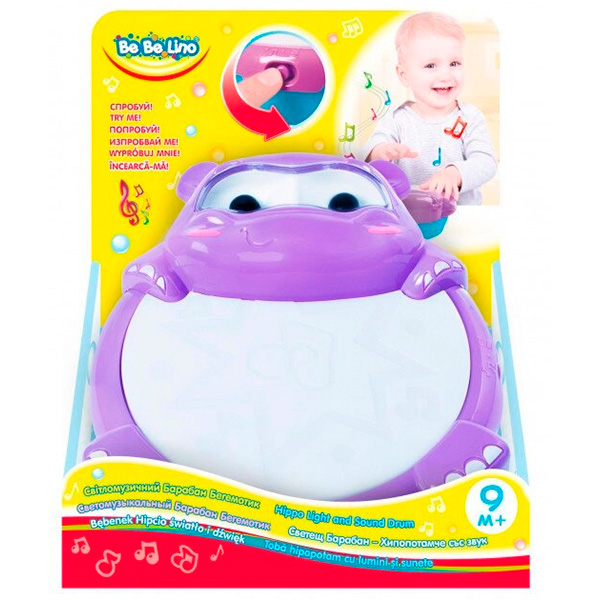 Бебеліно. Світломуз.барабан Бегемотик 9М+ 58156 Бебеліно. Світломуз.барабан Бегемотик 9М+ 58156