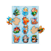 Сортер-вкладиш великий UBEE "Новорічний -2" з дерева ПСФ016 Сортер-вкладиш великий UBEE "Новорічний -2" з дерева ПСФ016