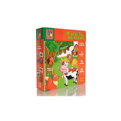 Міні-розвивашка Vladi Toys "У лісі та на фермі" ассоціації VT1804-46