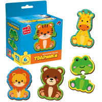 Розвиваюча гра Vladi Toys "Тваринки" магнітні пазли VT1733-04 Розвиваюча гра Vladi Toys "Тваринки" магнітні пазли VT1733-04
