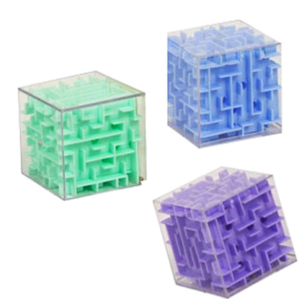 Головоломка-скарбничка лабіринт у кубі (5 кольорів) 838D6
