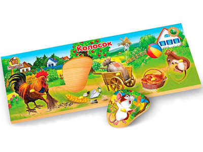 Дерев'яна Рамка-вкладиш казка Колосок РВ-034 Дерев'яна Рамка-вкладиш казка Колосок РВ-034