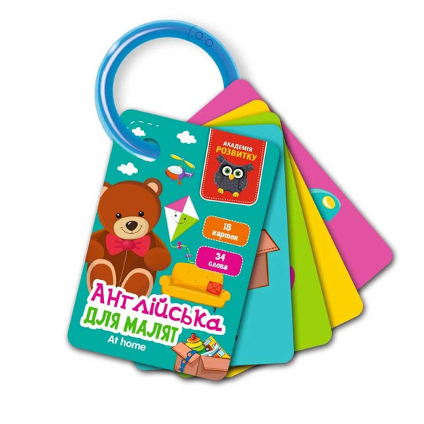 Гра розвиваюча Vladi Toys карти на кільці. Англійська. Будинки VT5000-18 Гра розвиваюча Vladi Toys карти на кільці. Англійська. Будинки VT5000-18