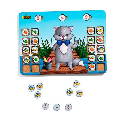 Набір для навчання математики UBEE "Вчений котик" математичні приклади у вк ПСД237