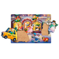 Сортер-вкладиш великий UBEE "Новорічний -3" з дерева ПСФ032 Сортер-вкладиш великий UBEE "Новорічний -3" з дерева ПСФ032