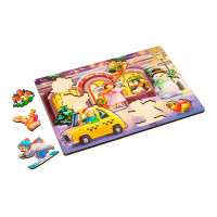 Сортер-вкладиш великий UBEE "Новорічний -3" з дерева ПСФ032 Сортер-вкладиш великий UBEE "Новорічний -3" з дерева ПСФ032