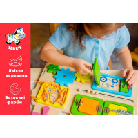 Бізіборд Vladi Toys "Будиночок" дерев'яний ZB3001-02