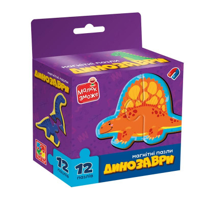Розвиваюча гра Vladi Toys "Динозаври" магнітні пазли VT1733-01