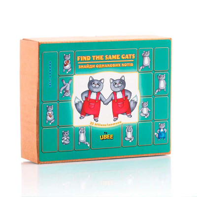 Розвиваюча гра UBEE "Знайди однакових котів" з дерева ПСД202