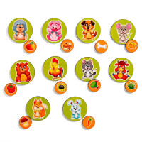 Гра на липучках Ubee - Хто що їсть деревяна ПСД276