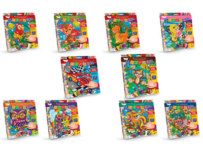 Набір для творчості Danko Toys Блискуча мозаїка БМ-02-0102030405...10