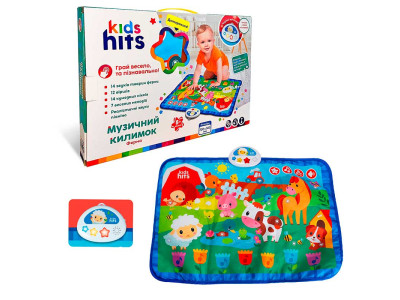 Килимок музичний Kids Hits Ферма батар. у комплекті звуки та назви твар KH04-002