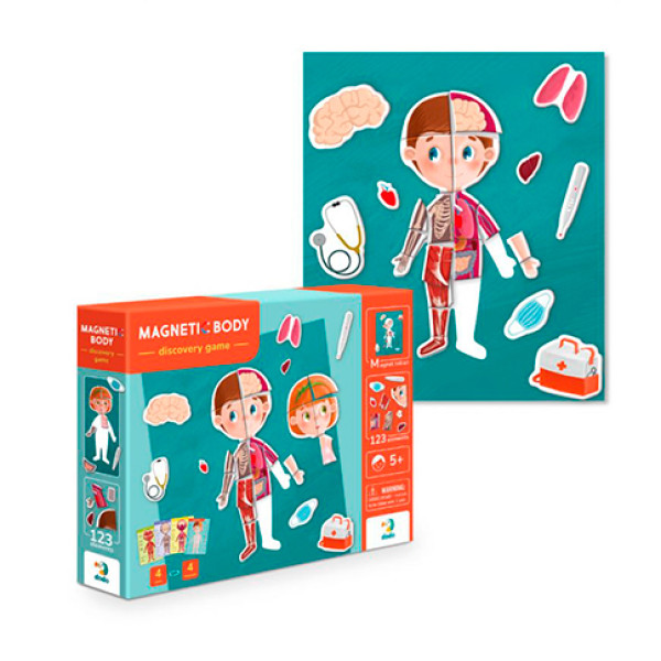 Магнітна гра Dodo Тіло Людини 123 елементи 200220