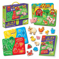 Гра розвиваюча Vladi Toys з липучками Де чиє дитинча? Вивчаємо кольори VT1310-05
