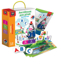 Магнітна гра Vladi Toys Академія розвитку Англійська для дітей 56 магнітів навчальна VT5411-09