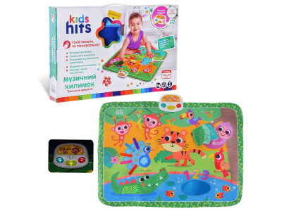 Килимок для малят з музикою Kids Hits "Таємничі джунглі" на батарейках з му KH05/003