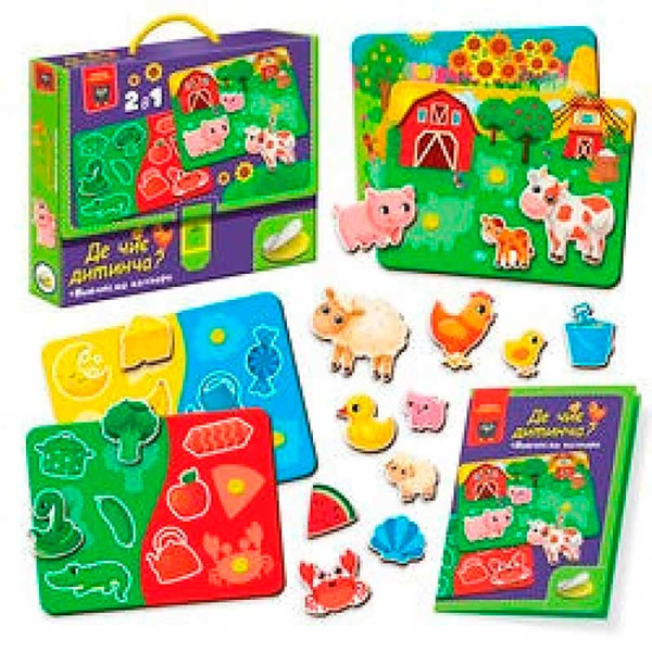 Гра розвиваюча Vladi Toys з липучками Де чиє дитинча? Вивчаємо кольори VT1310-05 Гра розвиваюча Vladi Toys з липучками Де чиє дитинча? Вивчаємо кольори VT1310-05