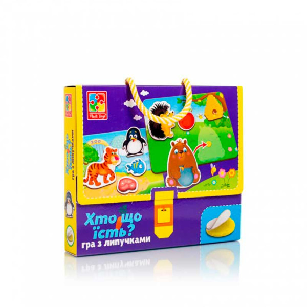 Гра з липучками Vladi Toys "Хто що їсть?" розвиваюча VT1302-27
