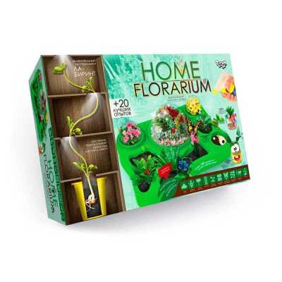 Безпечний освітній набір для вирощування рослин "HOME FLORARIUM" HFL-01-01