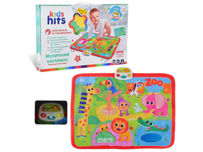 Килимок для малят з музикою Kids Hits "Веселий зоопарк" на батарейках з муз KH05/002