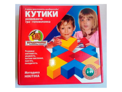 Деревяна головоломка кубики Кутики К-004 Деревяна головоломка кубики Кутики К-004