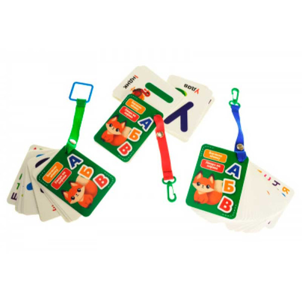 Картки на ремені Vladi Toys "Букви та тварини" розвиваючі VT2000-21 Картки на ремені Vladi Toys "Букви та тварини" розвиваючі VT2000-21